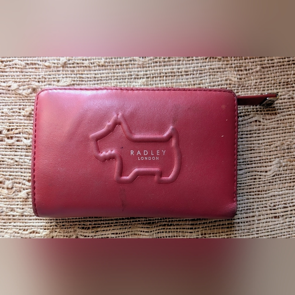 Radley London RED leather Bifold WALLET